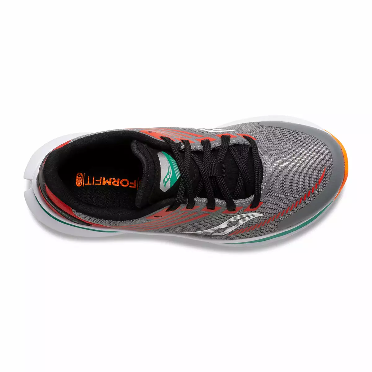 Saucony Kid's Kinvara 12 (Grey/Orange) 3 Saucony Kid's Kinvara 12 (Grey/Orange) - Image 3