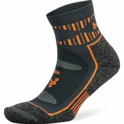 Balega Blister Resist Quarter Running Socks (Grey/Orange)