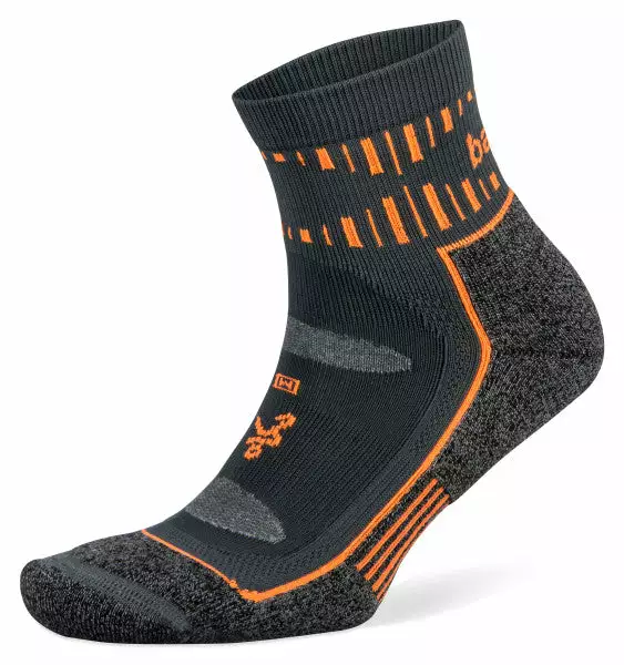 Balega Blister Resist Quarter Running Socks (Grey/Orange) 1 Balega Blister Resist Quarter Running Socks (Grey/Orange)