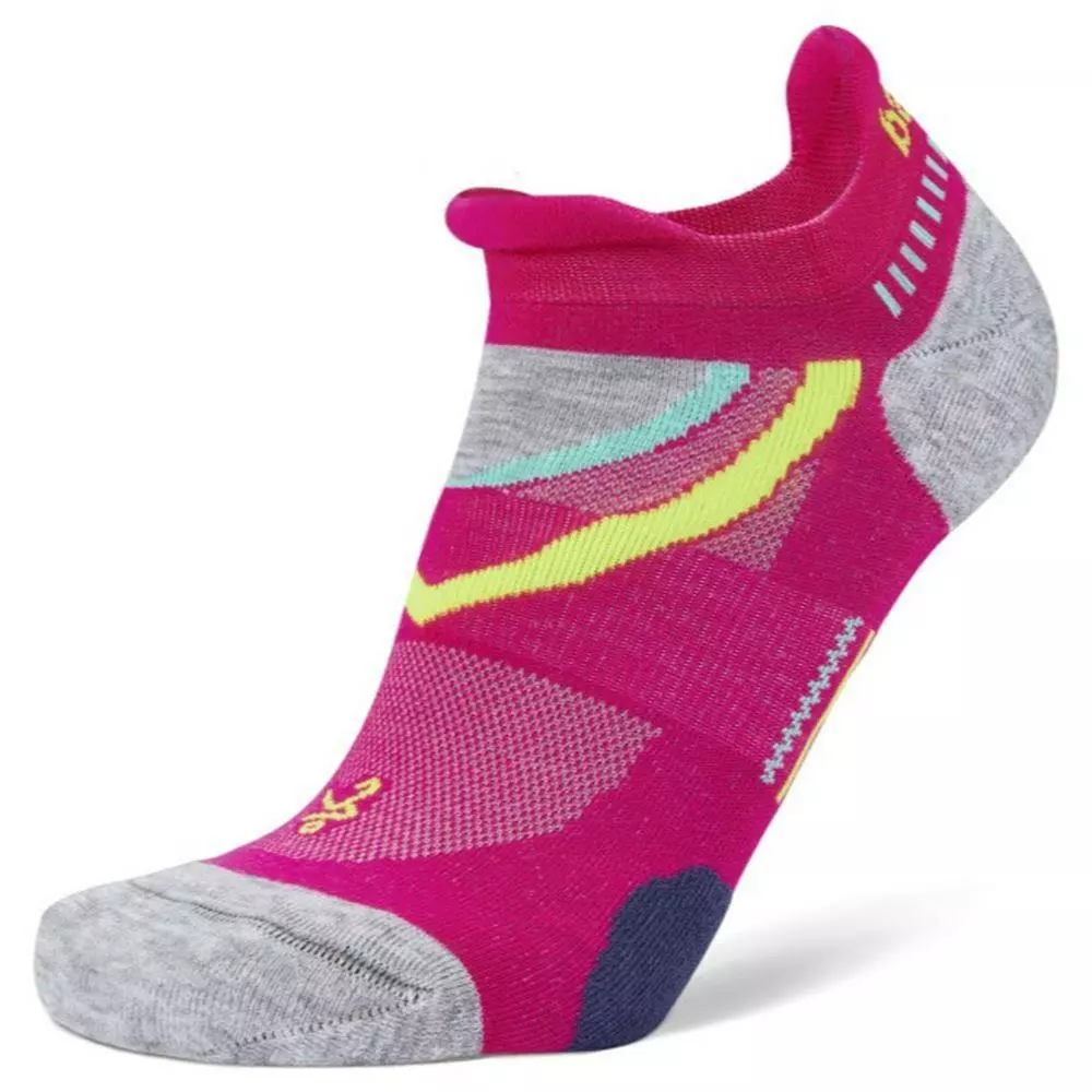 Balega UltraGlide No Show Running Socks (Electric Pink/Mid Grey) 1 Balega UltraGlide No Show Running Socks (Electric Pink/Mid Grey)
