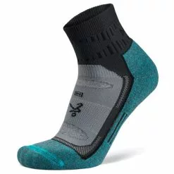 Balega Blister Resist Quarter Running Socks (Grey/Blue)