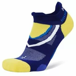 Balega UltraGlide No Show Running Socks (Royal Blue/Blaze Yellow)