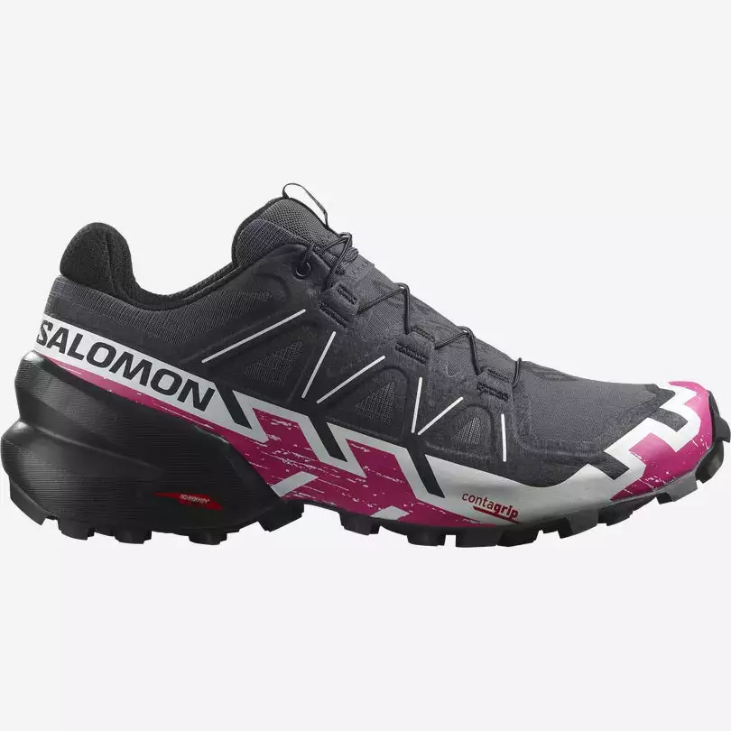 Salomon Women’s Speedcross 6 (Ebony/White/Very Berry) 1 Salomon Women’s Speedcross 6 (Ebony/White/Very Berry)