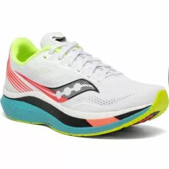 Saucony Women's Endorphin Pro (10 - White Mutant) -Balega Shop WEndorphinProAngle 650x750